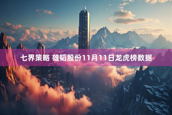 七界策略 雄韬股份11月11日龙虎榜数据